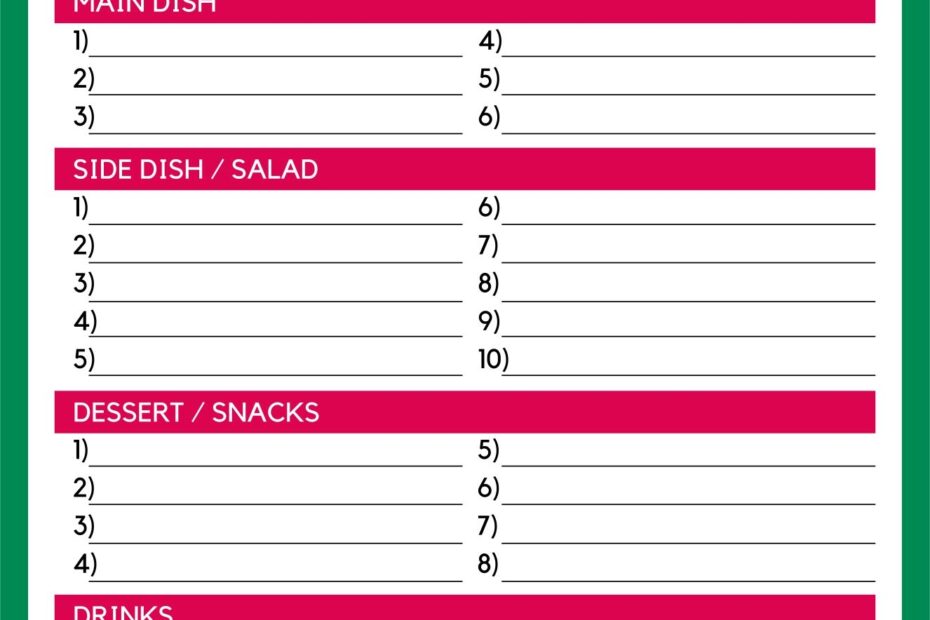 Christmas Party Sign Up Sheet 15 Free PDF Printables Printablee
