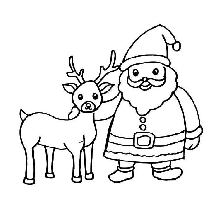Christmas Santa Coloring Sheets Printable Pictures