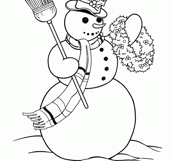 Christmas Snowman Coloring Pages