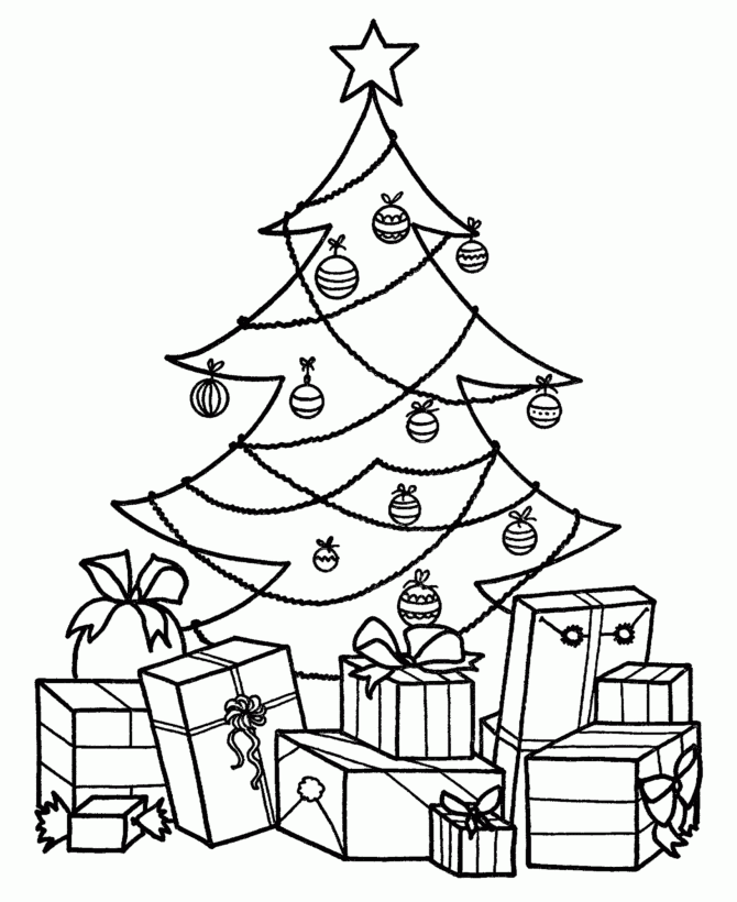 Christmas Tree Coloring Page Printable