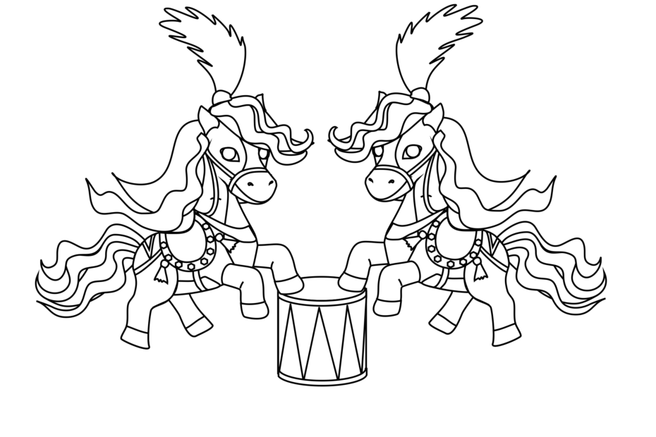 Circus Horse Printable Coloring Sheets Download