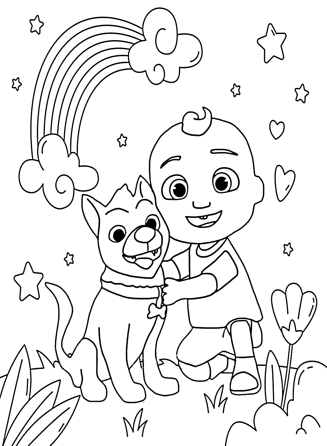 Cocomelon Coloring Page Free Printable Coloring Pages