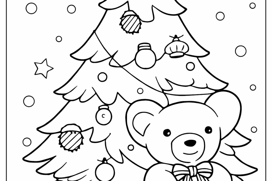 Coloring Page Christmas Tree Free Printable Coloring Pages