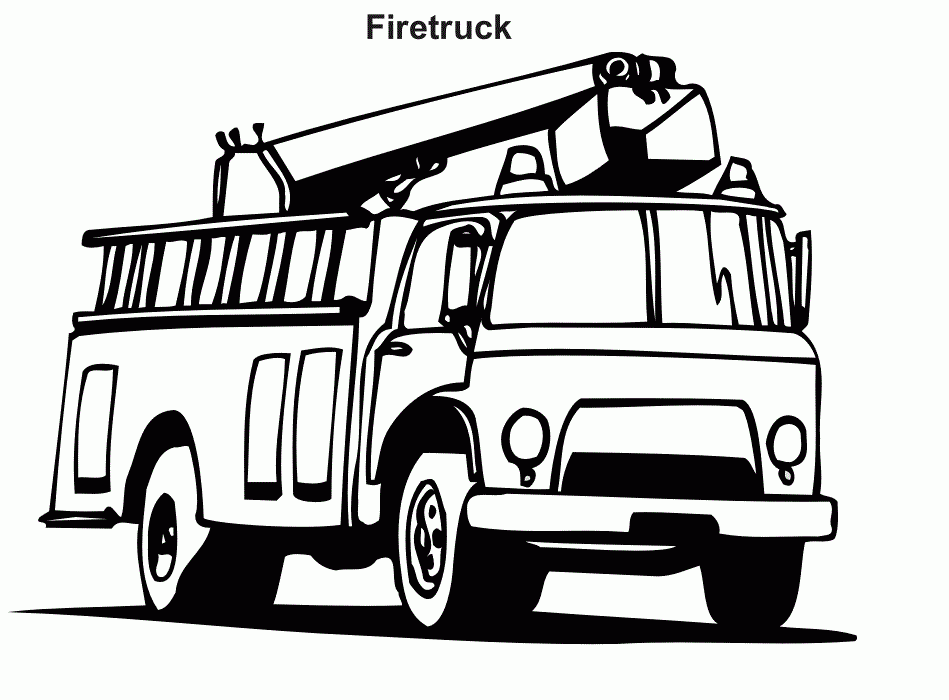 Coloring Pages Fire Truck Printable