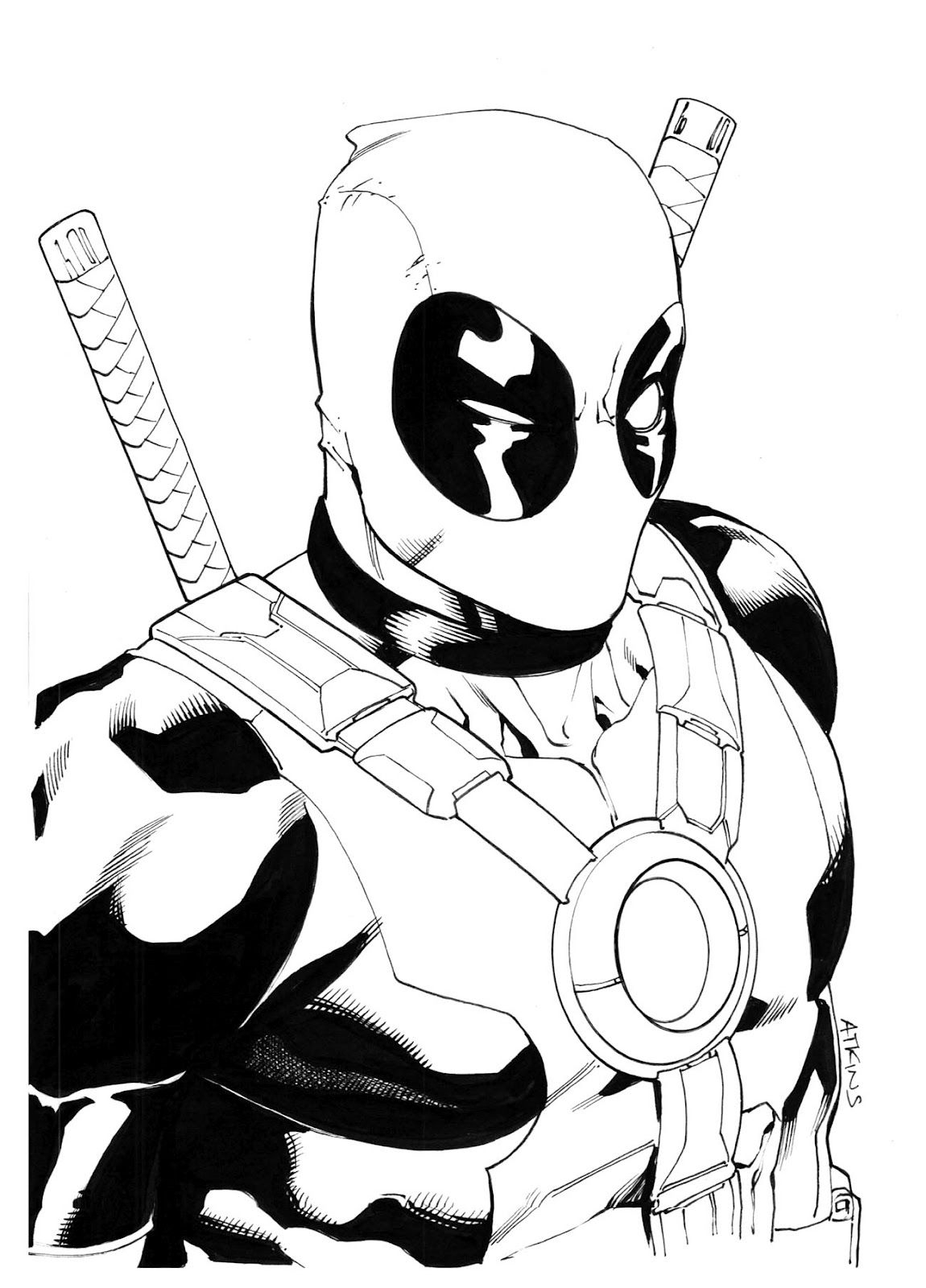 Coloring Pages Of Deadpool Coloring Home