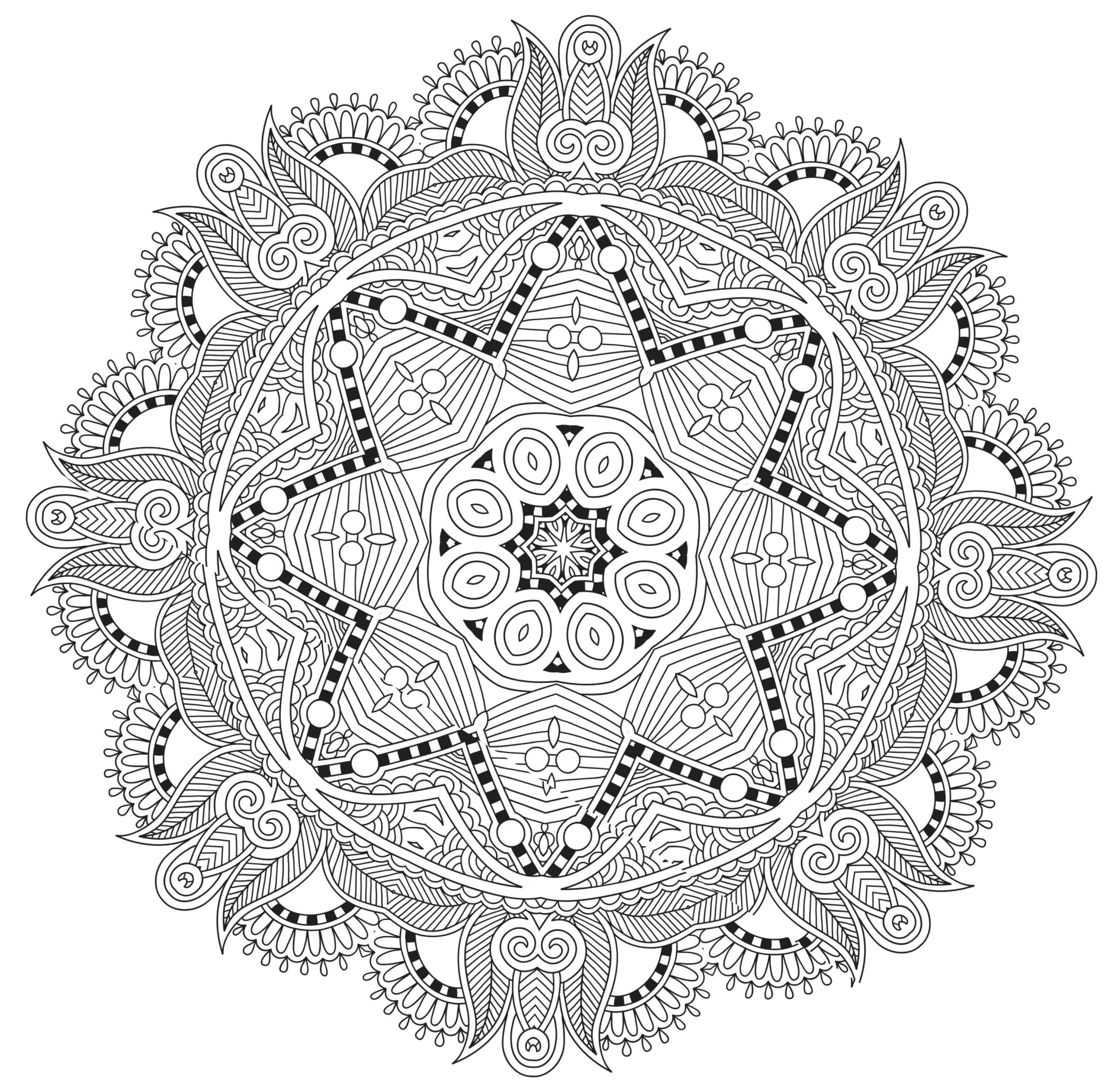 Coloring Pages Of Mandala To Print Coloring Home