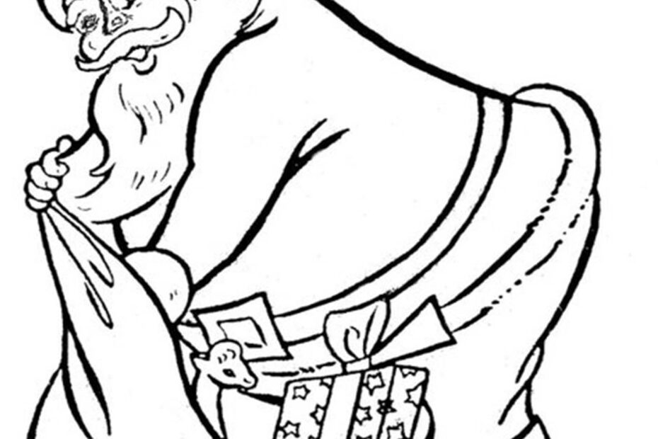Coloring Pages Santa Ready For Download
