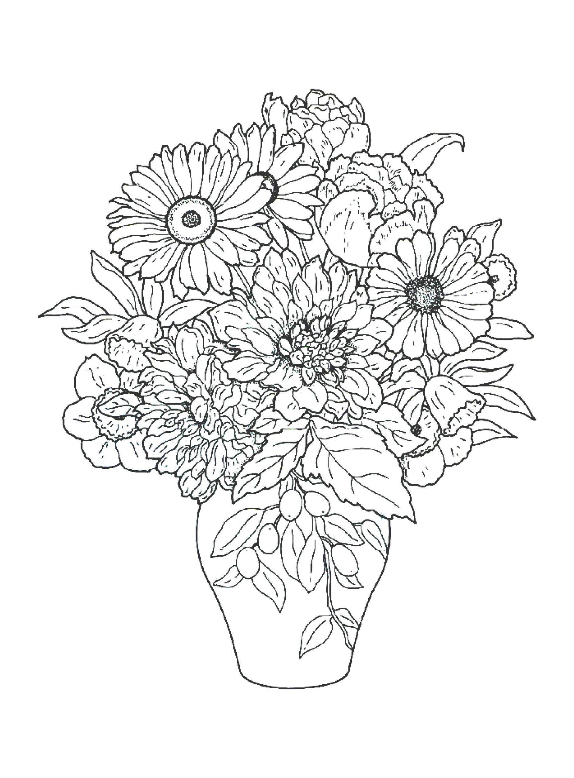 Coloring Sheets Flowers Printables