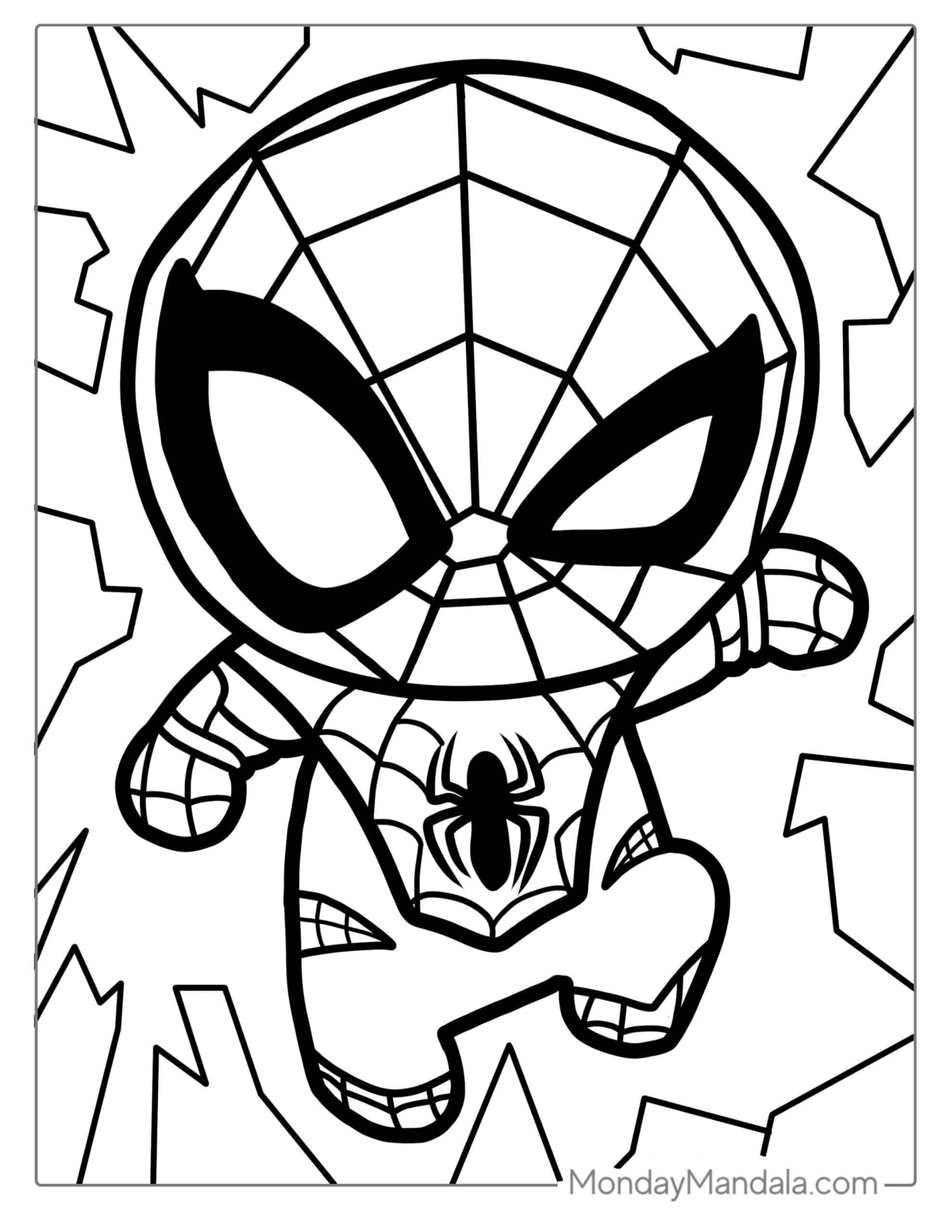 Coloring Spiderman Printable Dev onallcylinders