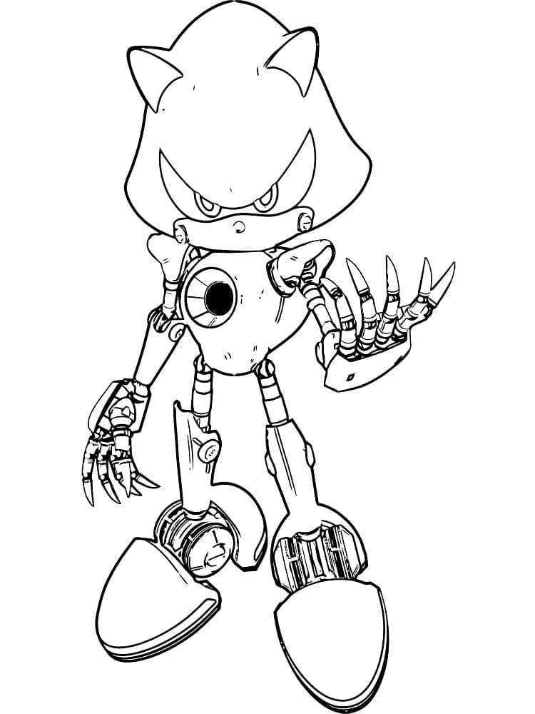 Cool Metal Sonic Coloring Page Download Print Or Color Online For Free
