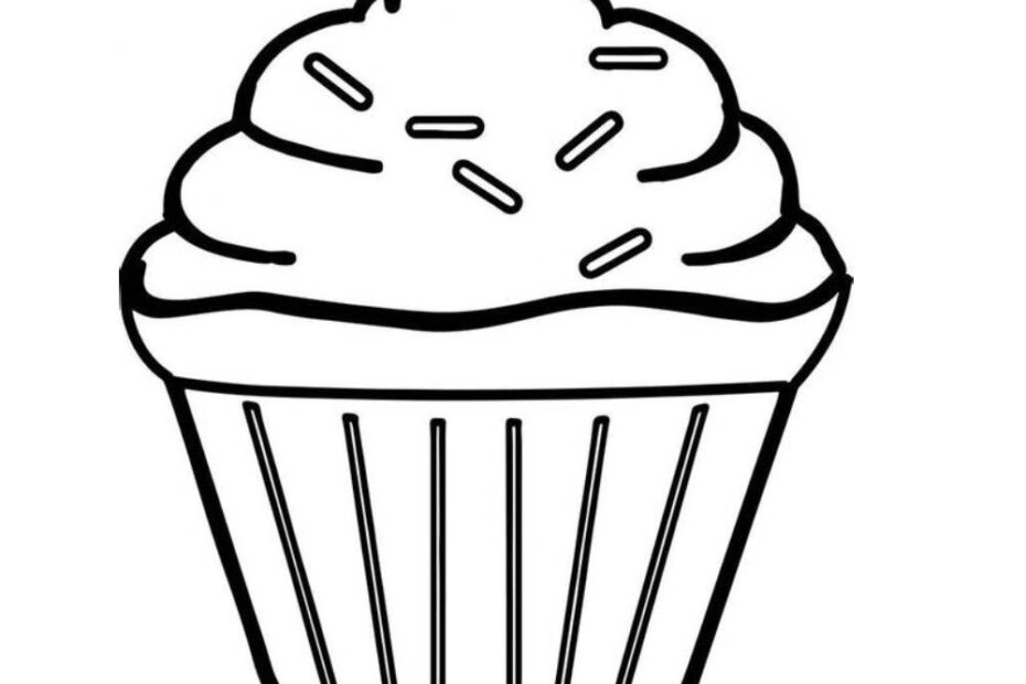 Cupcake Coloring Pages Free Printable PDF