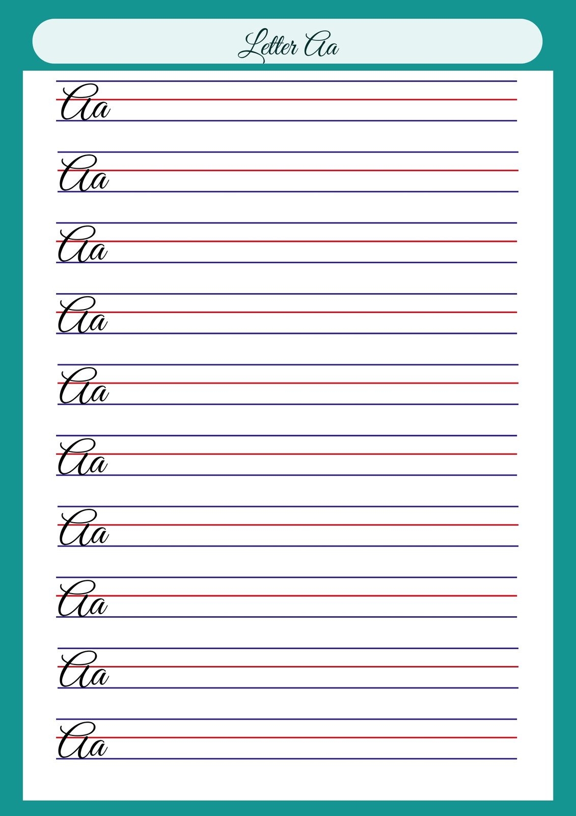 Cursive Practice Sheets Free Printable Free Printables Hub
