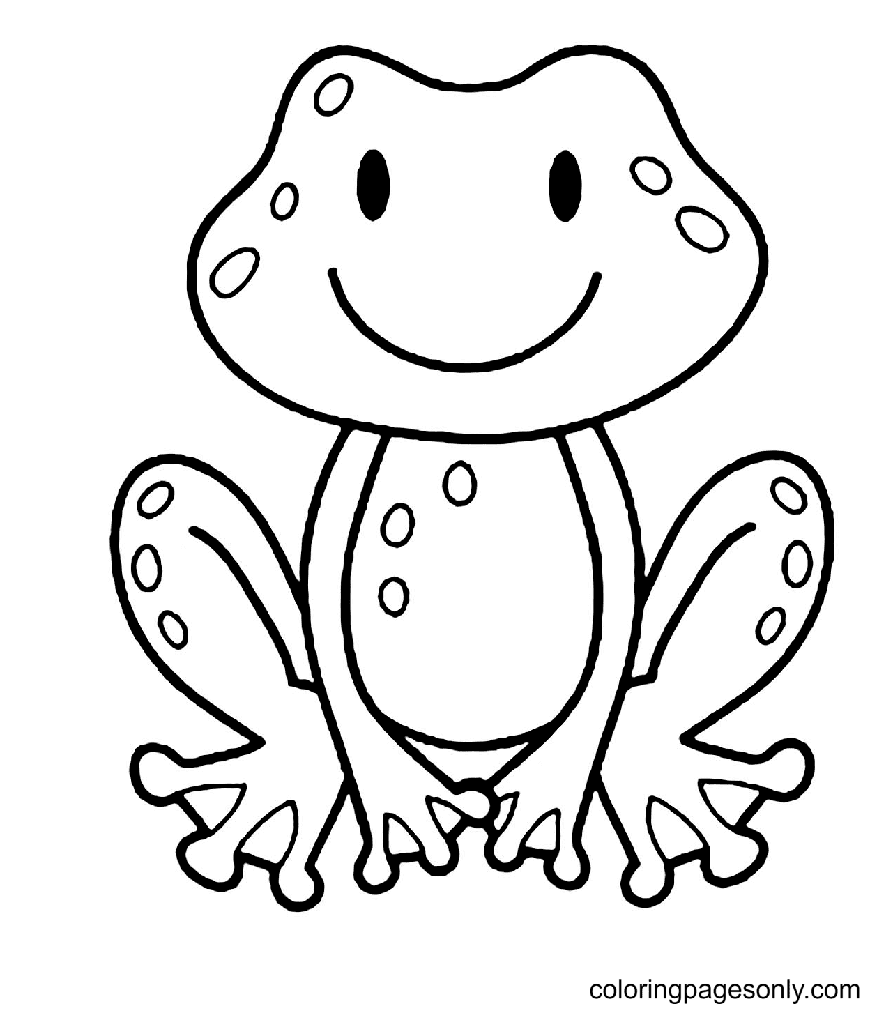 Cute Frog Coloring Sheets