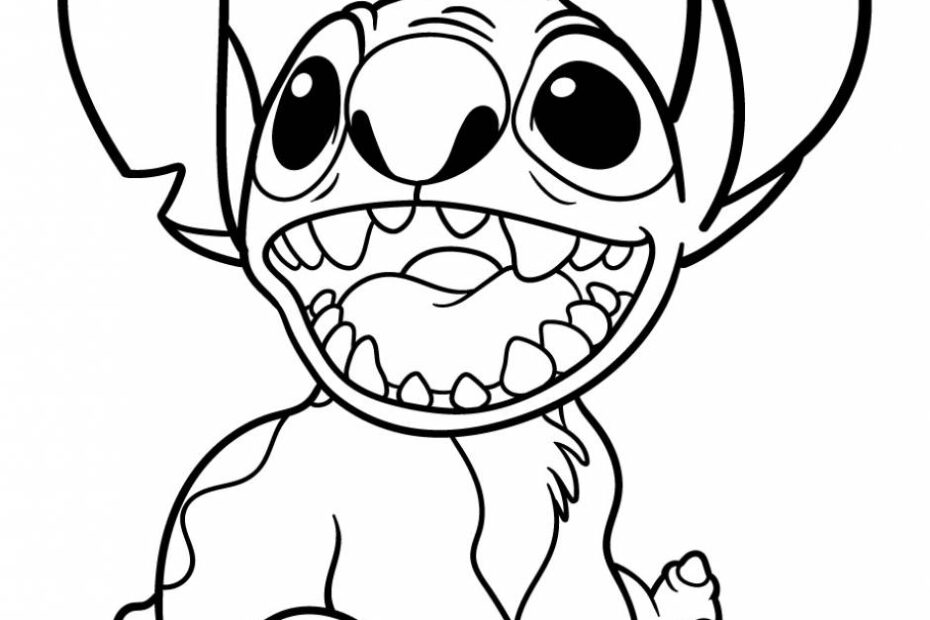 Cute Stitch Coloring Pages Coloring Nation