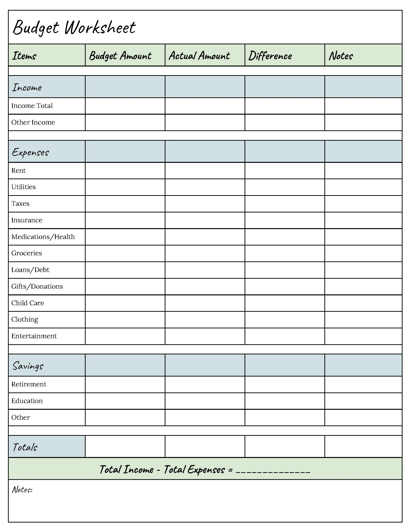 Daily Budget Forms Printable Printable Forms Free Online