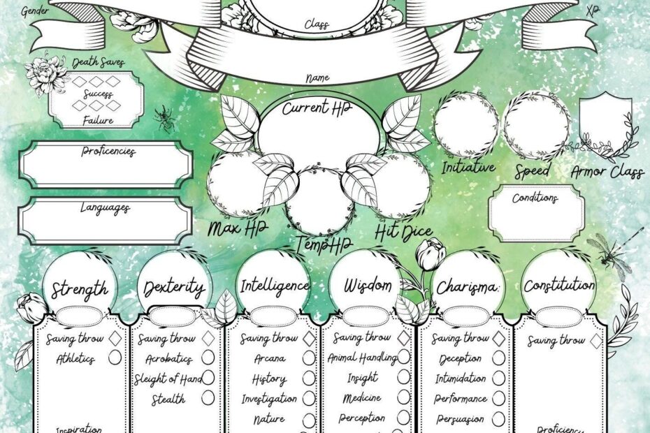 Dd Character Sheet 35 Printable Printable New Year Banners