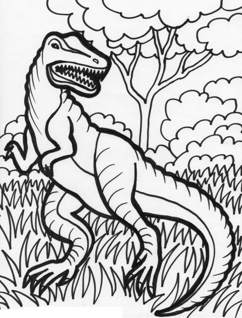 Dinosaur Coloring Pages PDF Printable Coloringfolder