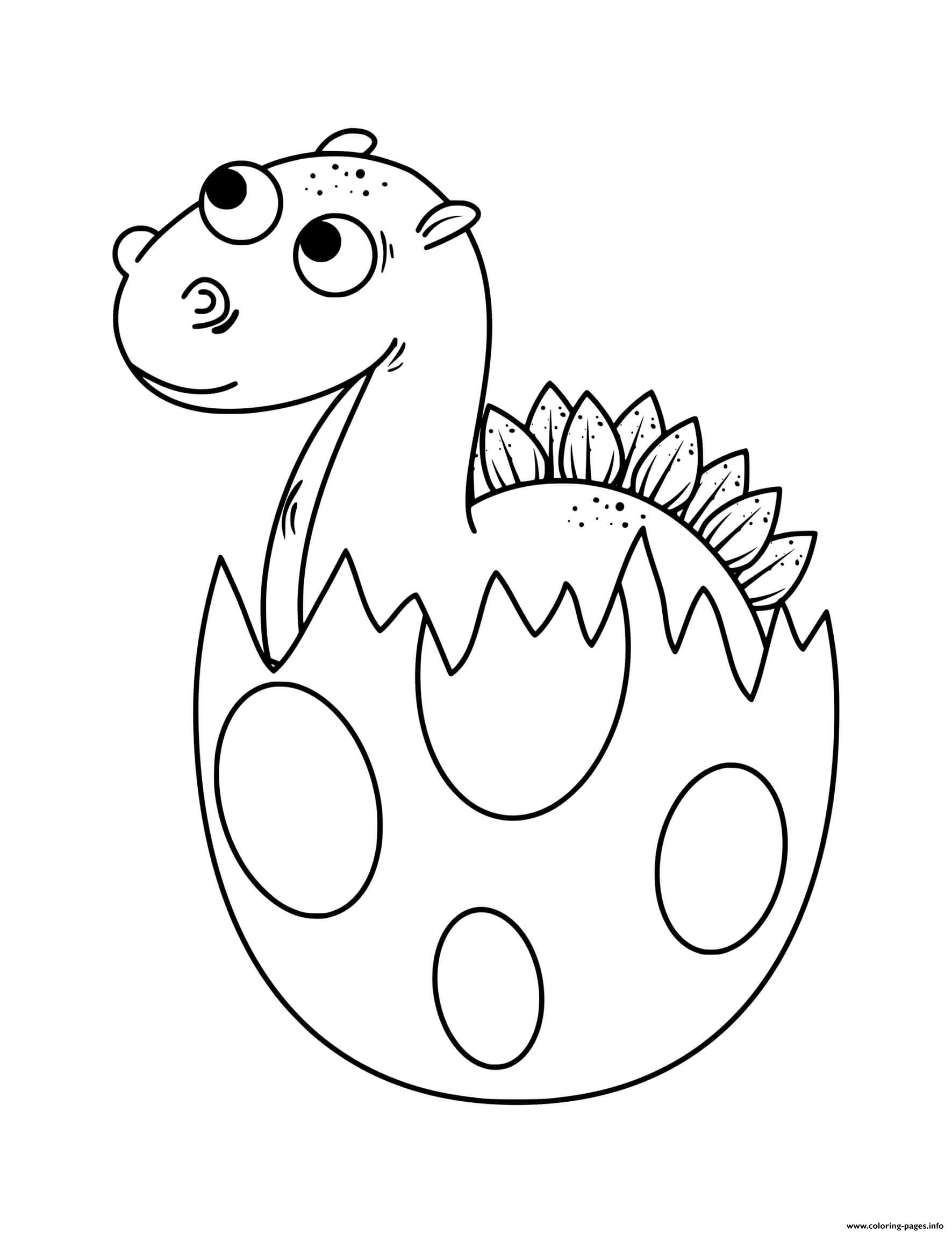 Dinosaur Egg Coloring Sheet