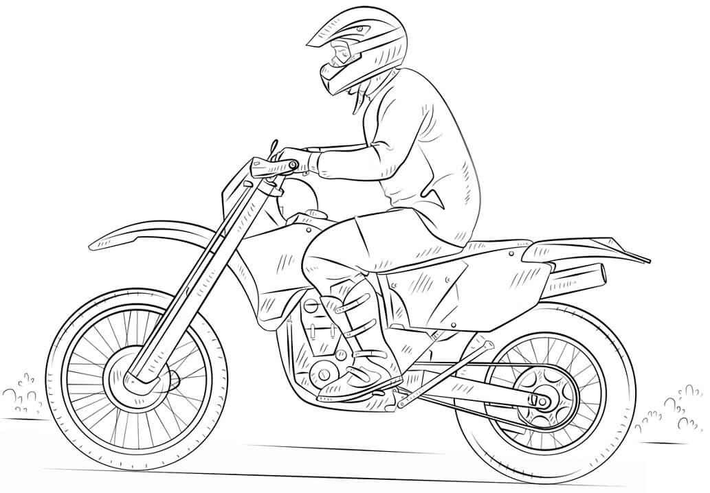 Dirt Bike 3 Coloring Page Free Printable Coloring Pages For Kids