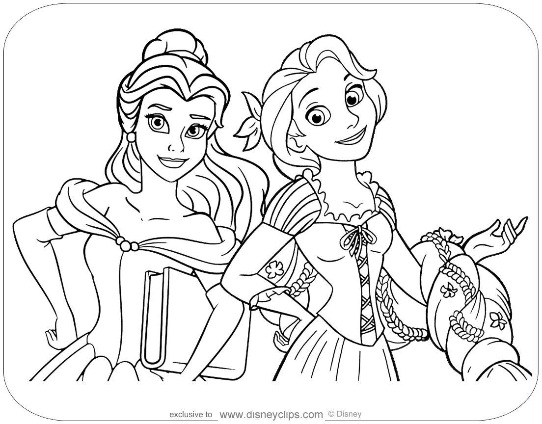 Disney Princess Coloring Pages Printable Princess Coloring Pages For Kids