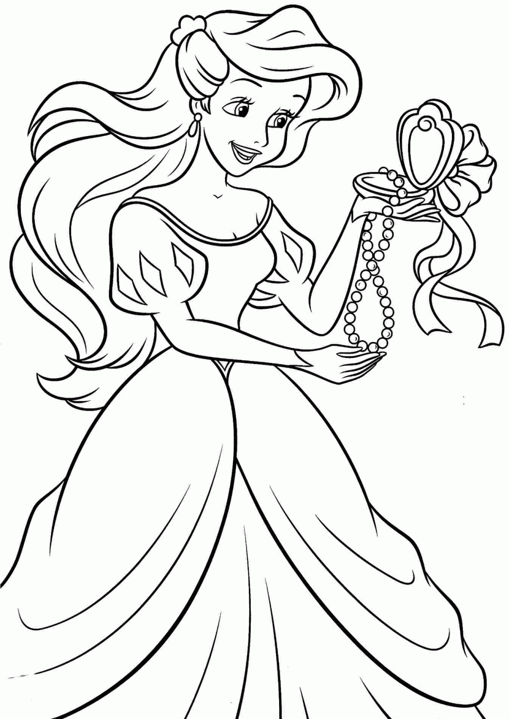 Disney Princesses Coloring Pages Ariel Coloring Home