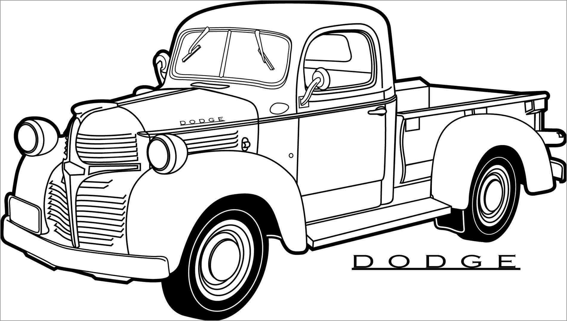 Dodge Antiques Car Coloring Page ColoringBay Dodge Antiques Car Coloring Page ColoringBay