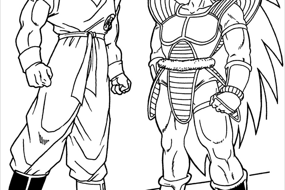 Dragon Ball Z Coloring Pages Goku And Vegeta ColoringBay