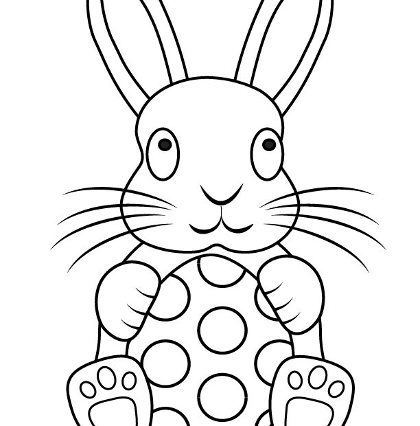 Easter Bunny Coloring Page Hard Ready For Download