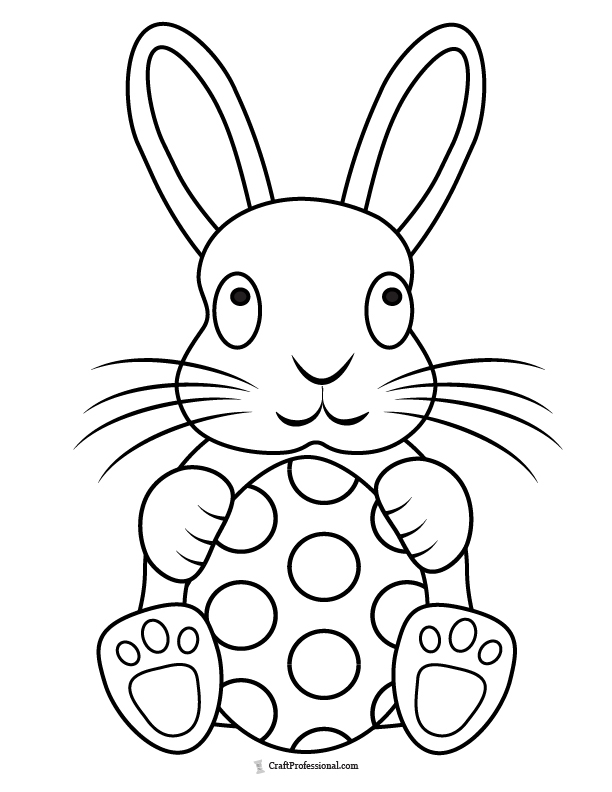 Easter Bunny Coloring Page Hard Ready For Download