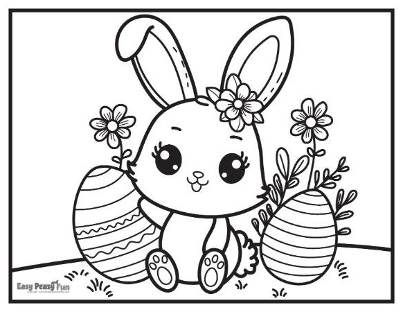 Easter Bunny Coloring Pages For Preers Infoupdate