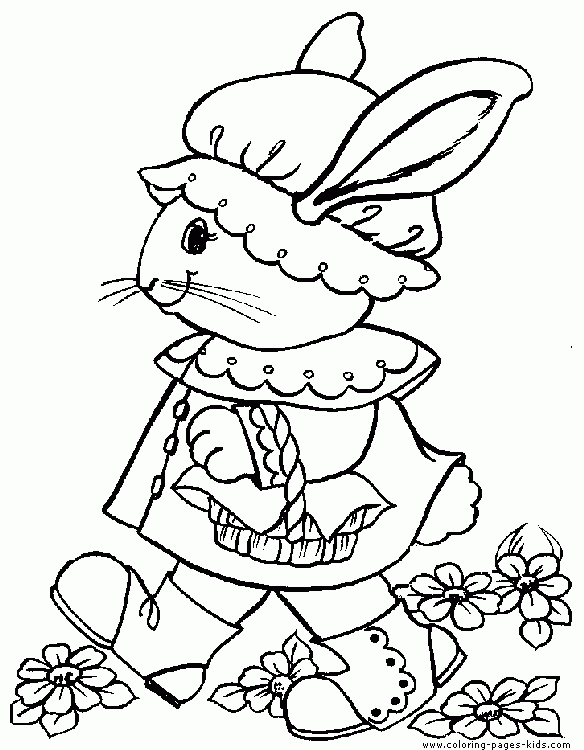 Easter Color Page For Kids Free Printable Holiday Coloring Pages