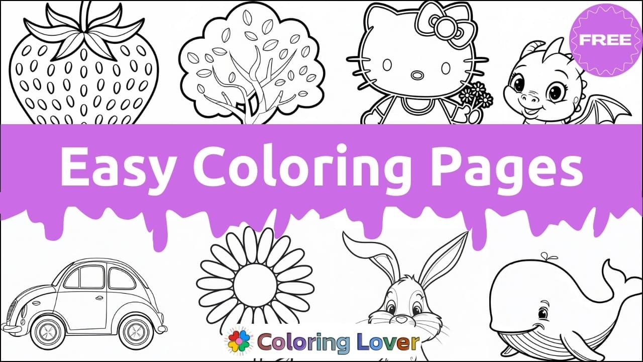 Easy Simple Coloring Pages For Kids Infoupdate