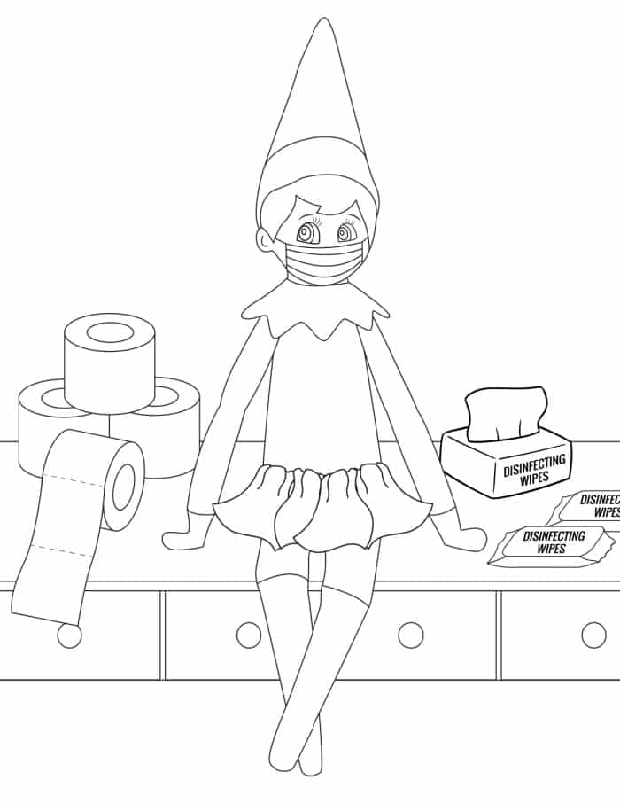 Elf Coloring Sheet Printable Printable Word Searches