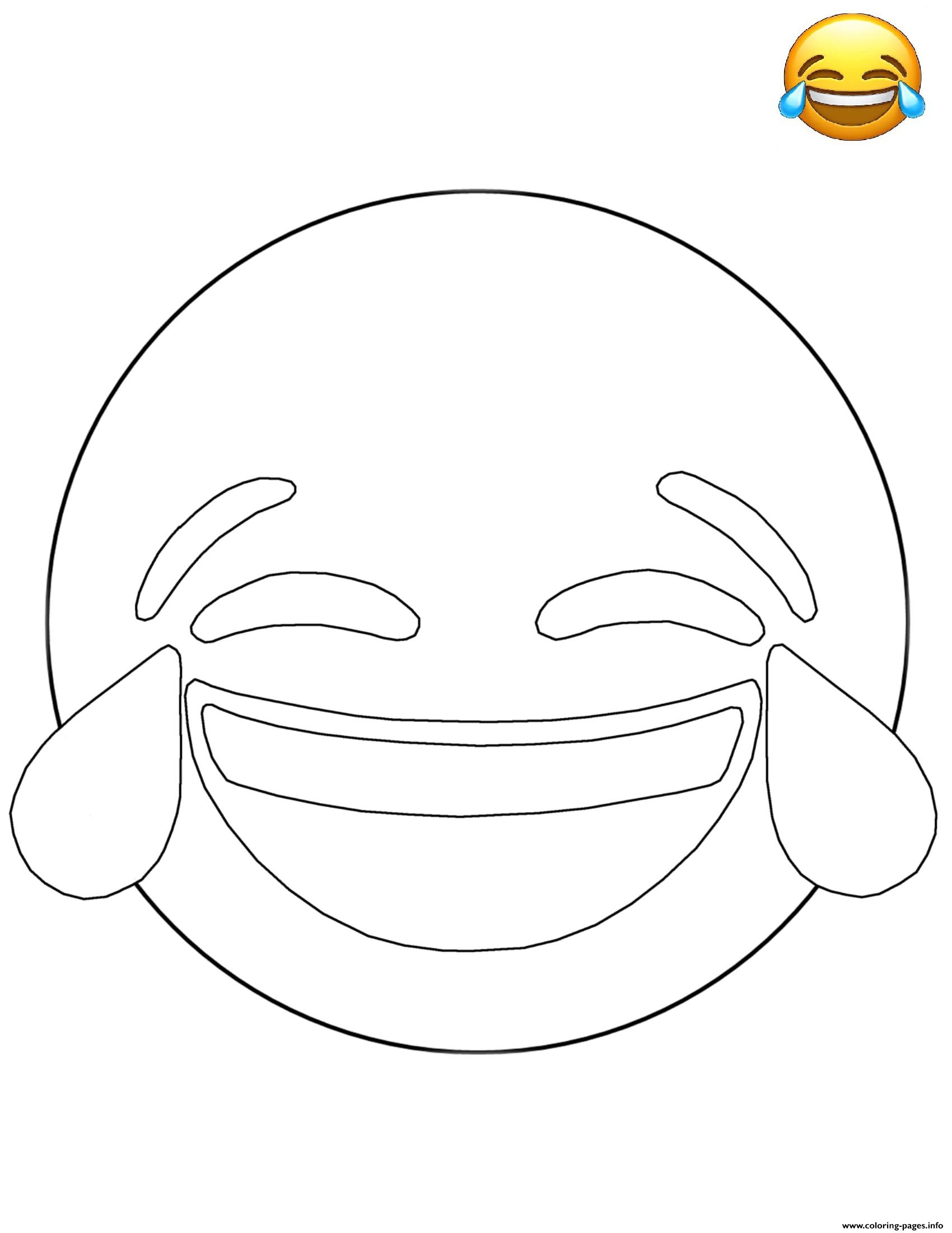 Emoji Tears Of Joy Free Sheets Coloring Page Printable