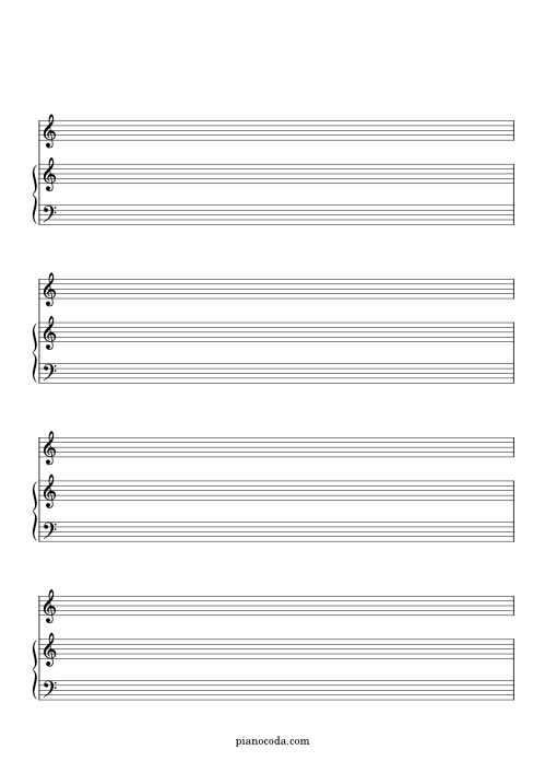 Empty Sheet Music Printable Printable Free Templates