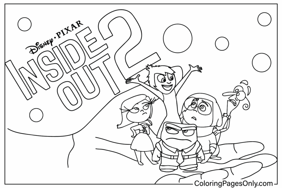 Envy Inside Out 2 Coloring Page Printable Free Coloring Sheet