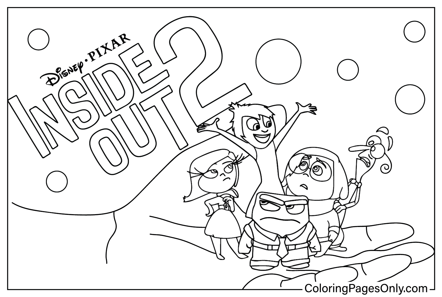 Envy Inside Out 2 Coloring Page Printable Free Coloring Sheet 