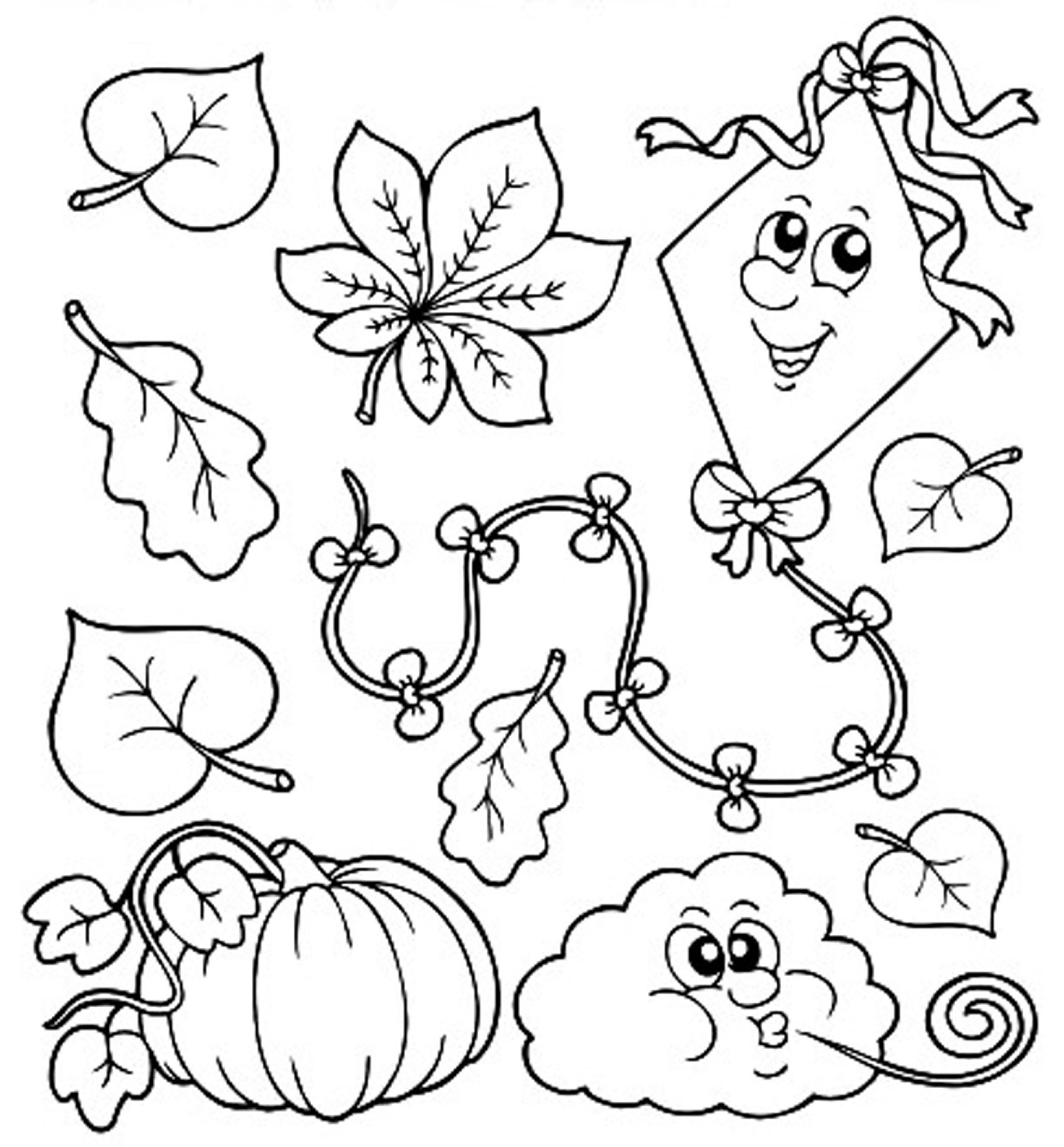 Fall Coloring Page Coloring Fall Sheets Printable Activity Via 