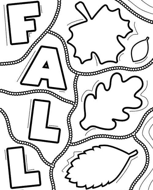 Fall Leaves Coloring Pages For Kindergarten Infoupdate