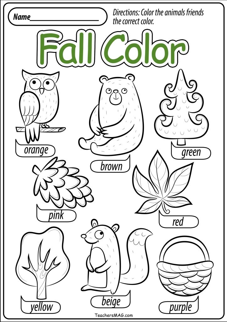 Fall Printable Activity Sheets