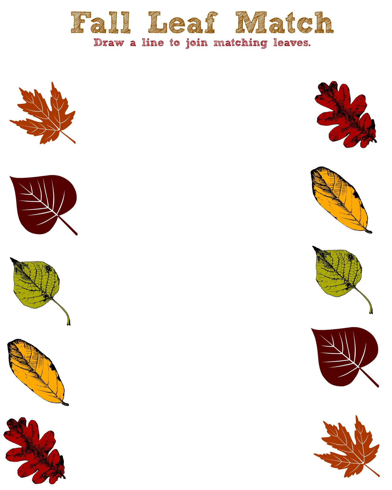 Fall Printable Activity Sheets