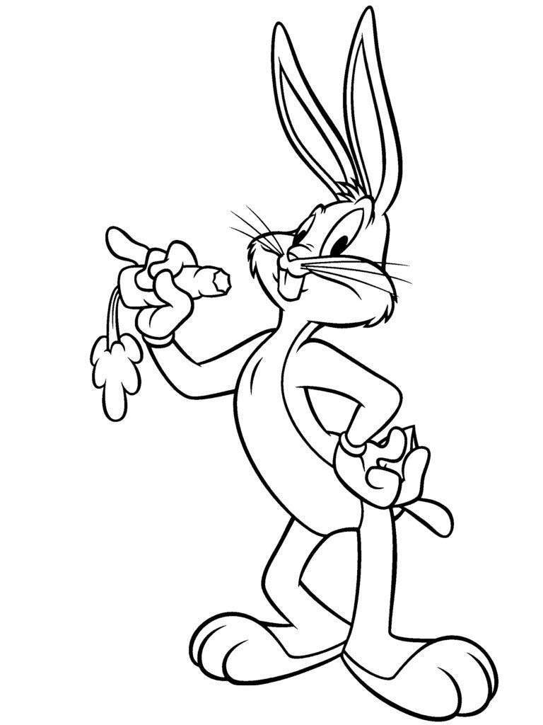 Fancy Bugs Bunny Coloring Pages For Girls Free Printable Coloring Pages