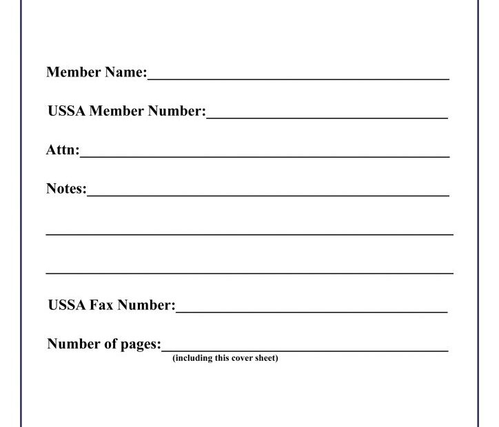 Fax Cover Sheet Printable Template