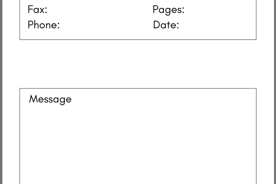 Fax Cover Sheets Free Printable Printable Blank World