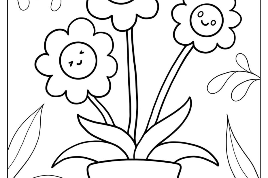 Flower Garden Colouring Pages Fasci Garden