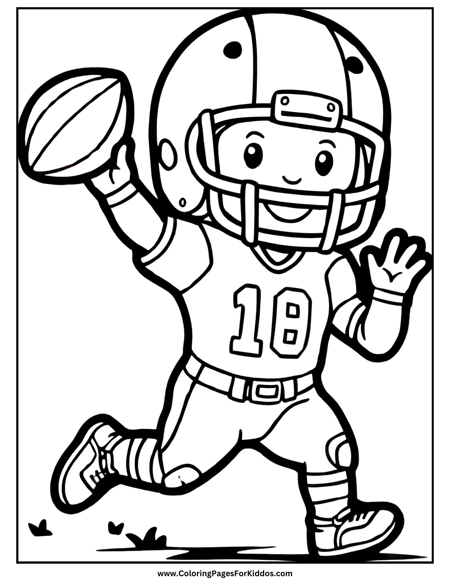Football Coloring Pages 10 Free Printable PDF