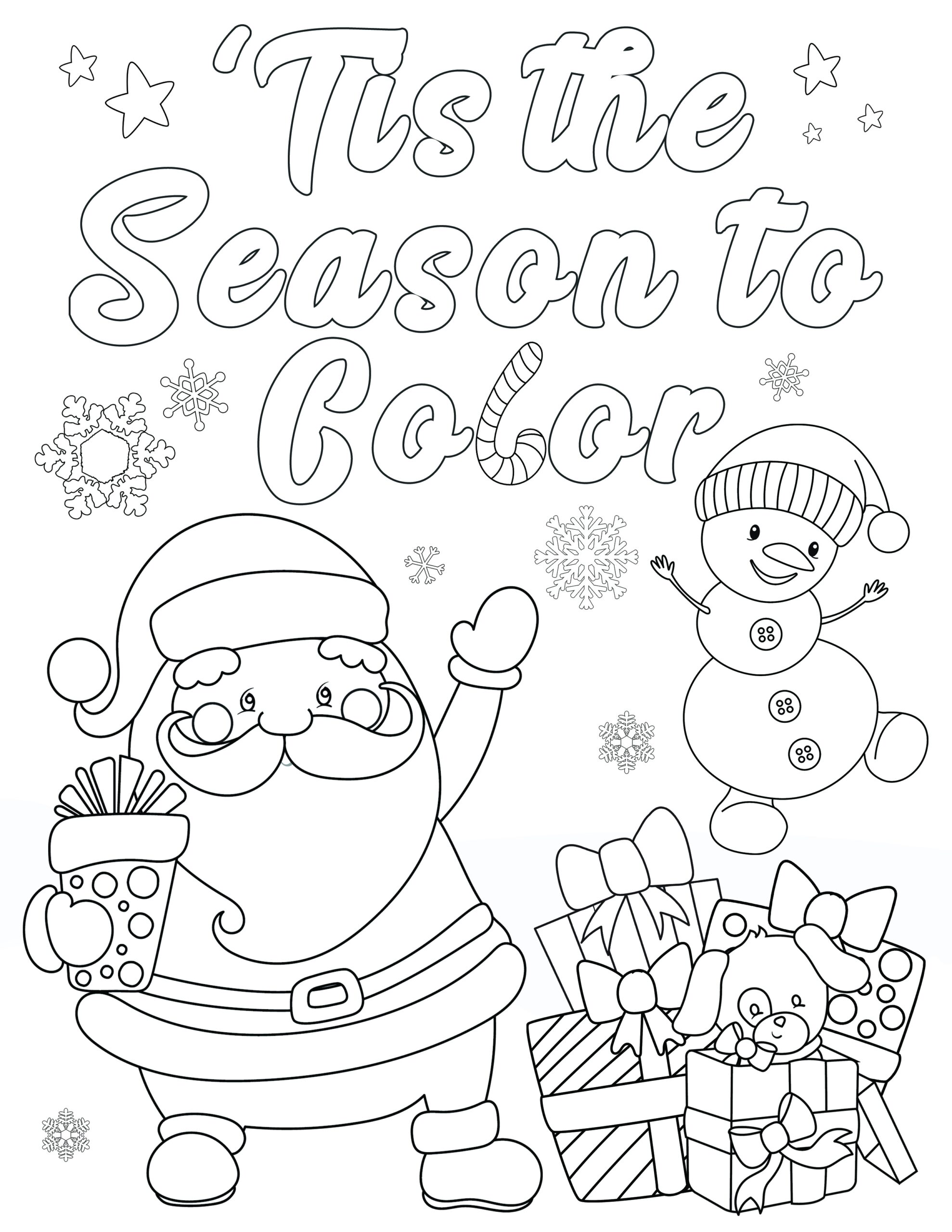 Free Christmas Color Sheets At Genharlemblog Blog