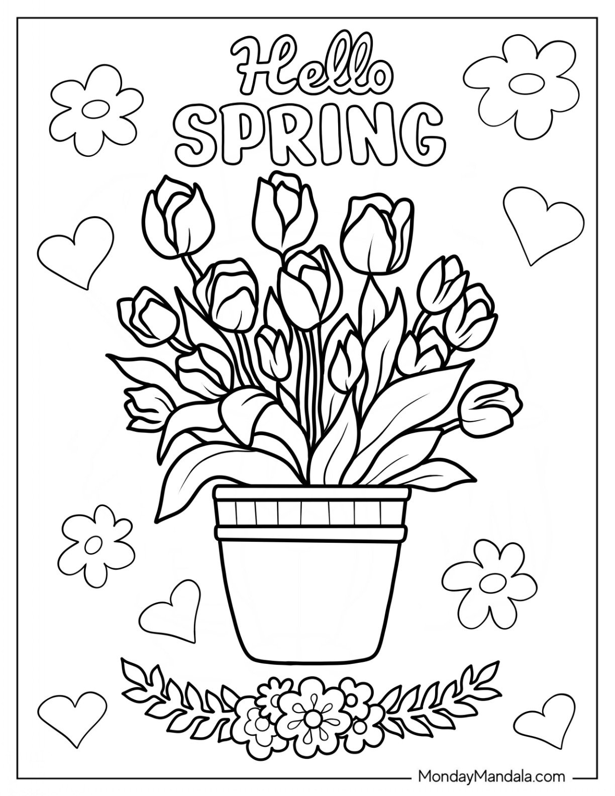 Free Coloring Sheets Spring Printable Free Coloring Sheet Printables 