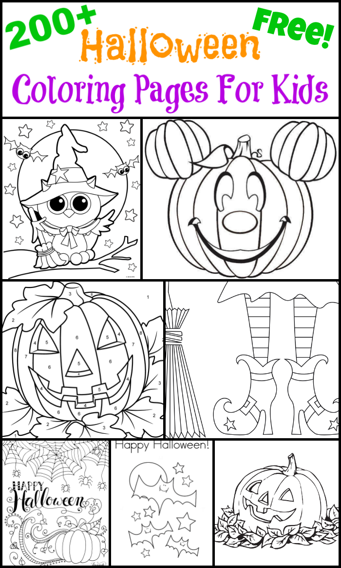 Free Halloween Color Sheets Printables