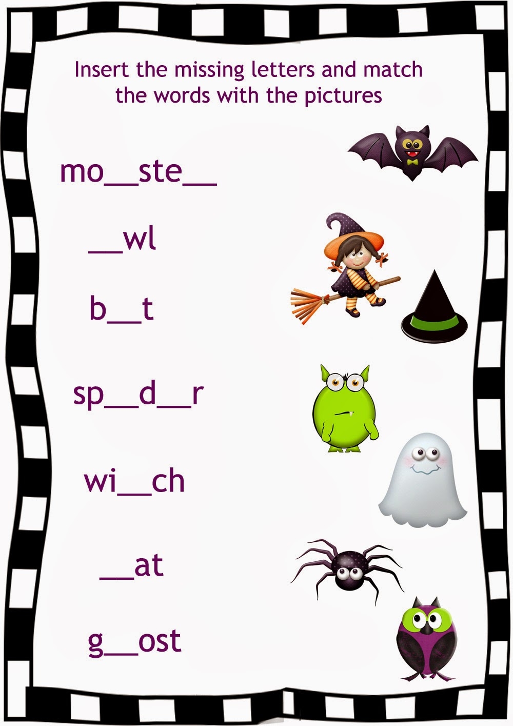 Free Printable Activity Sheets